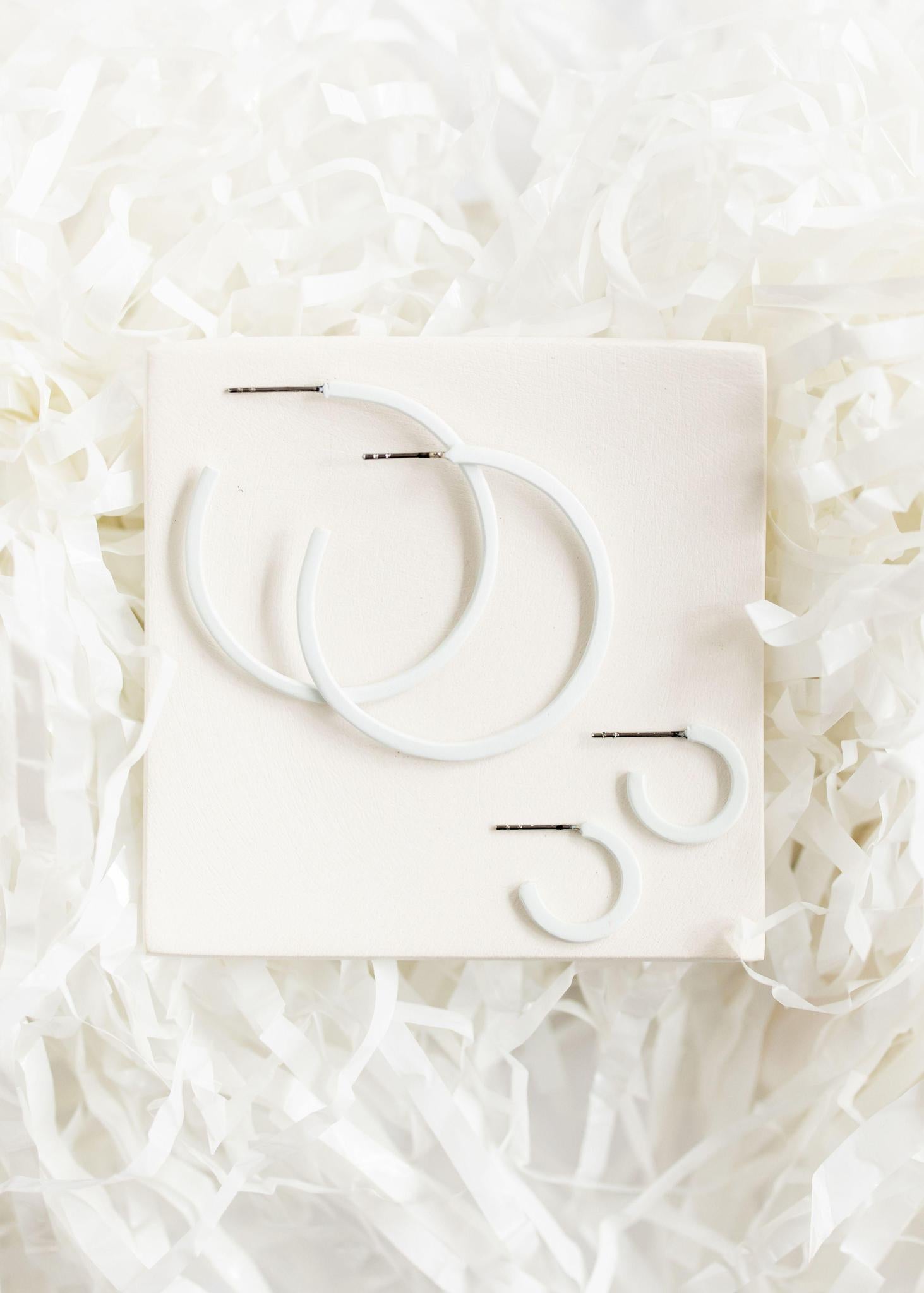 White | Medium Game Day Hoops - Mercy House Global