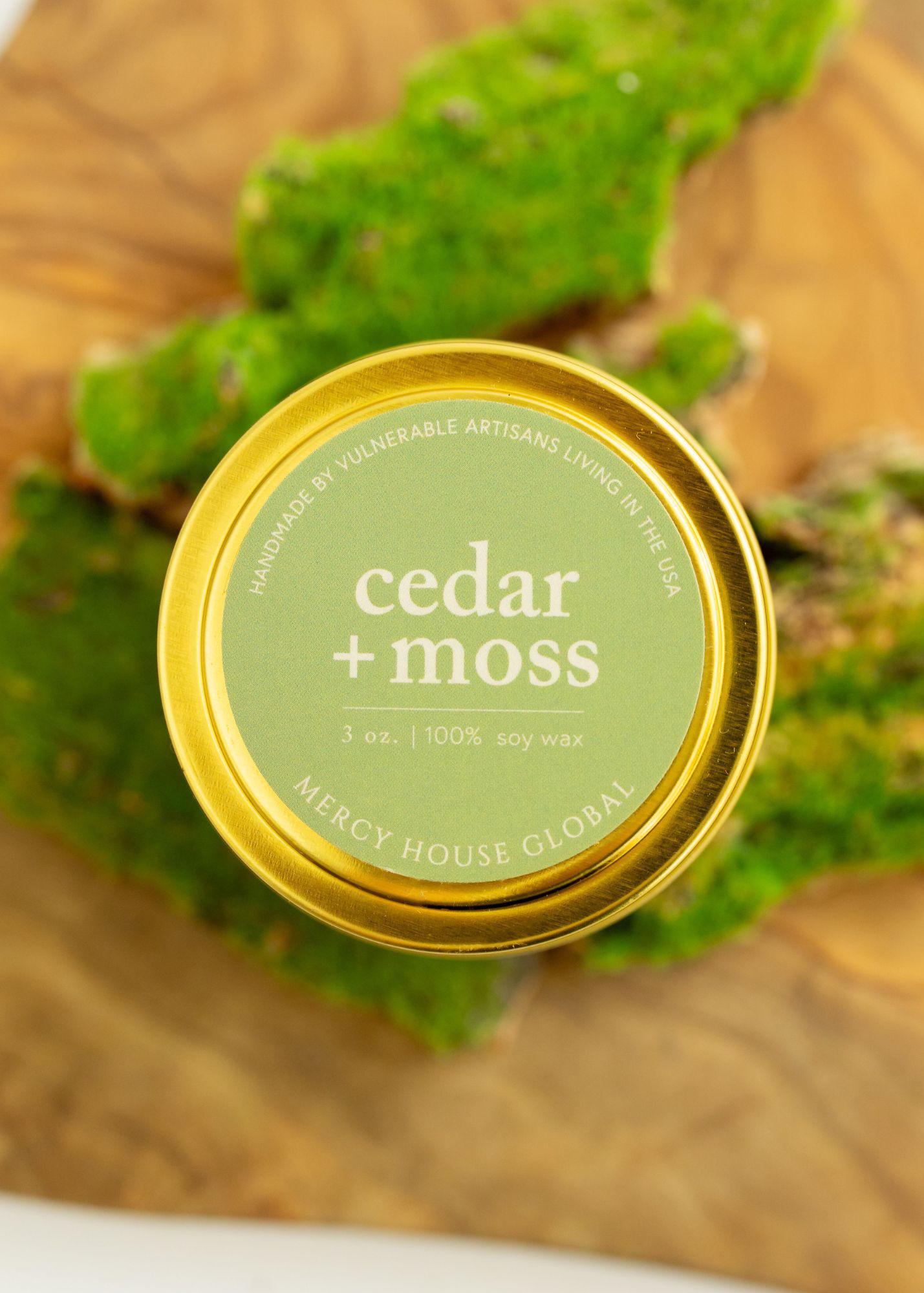 Cedar + Moss Candle | 3 oz. Tin - Mercy House Global
