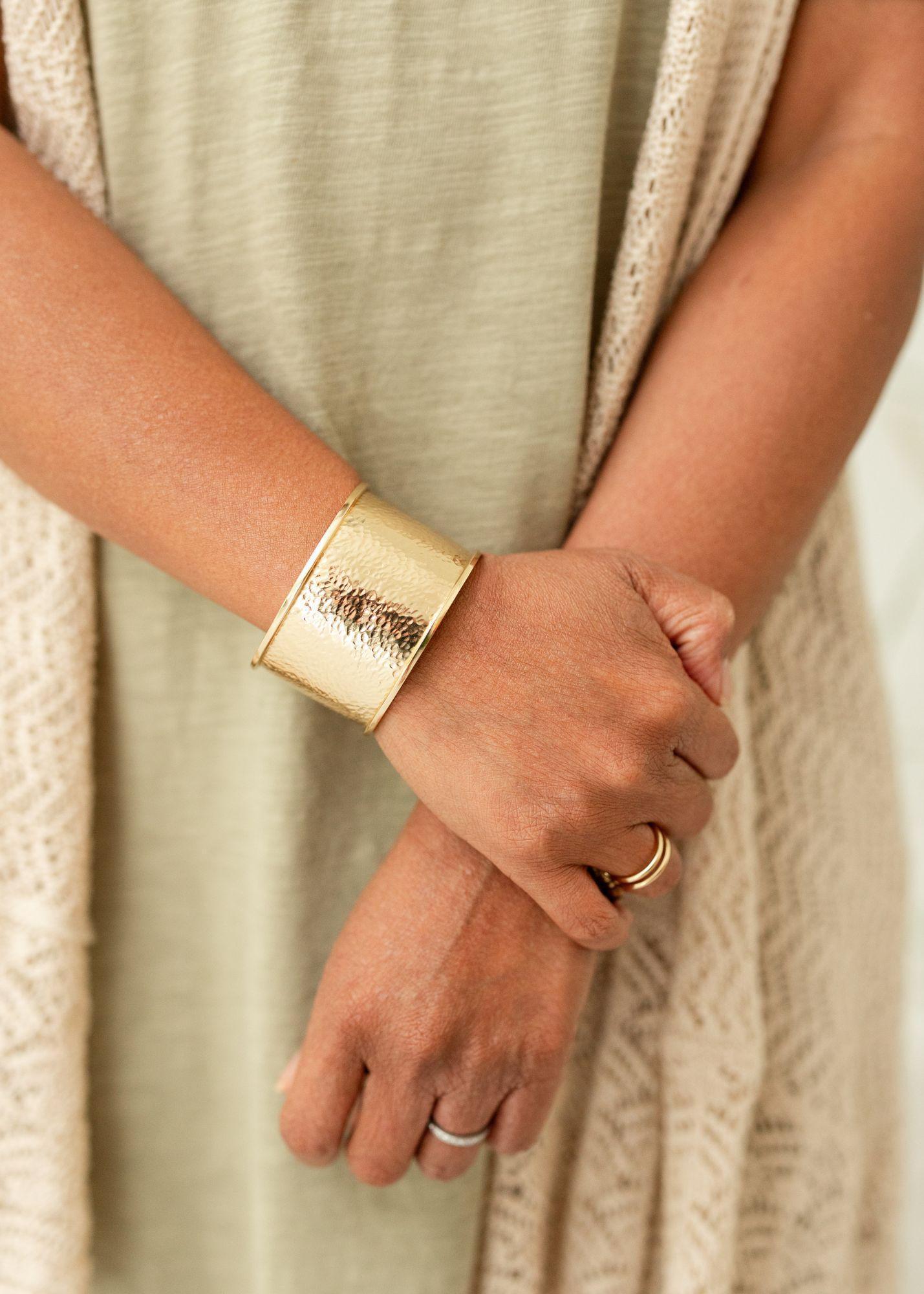 Empowered Hammered Cuff - Mercy House Global