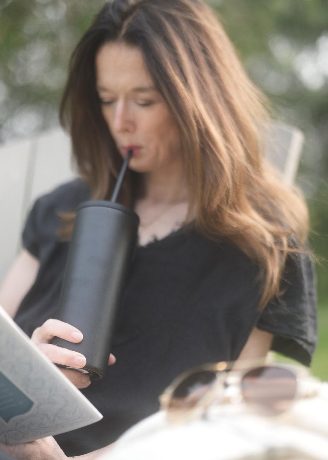 24 oz Classic Black Tumbler - Mercy House Global