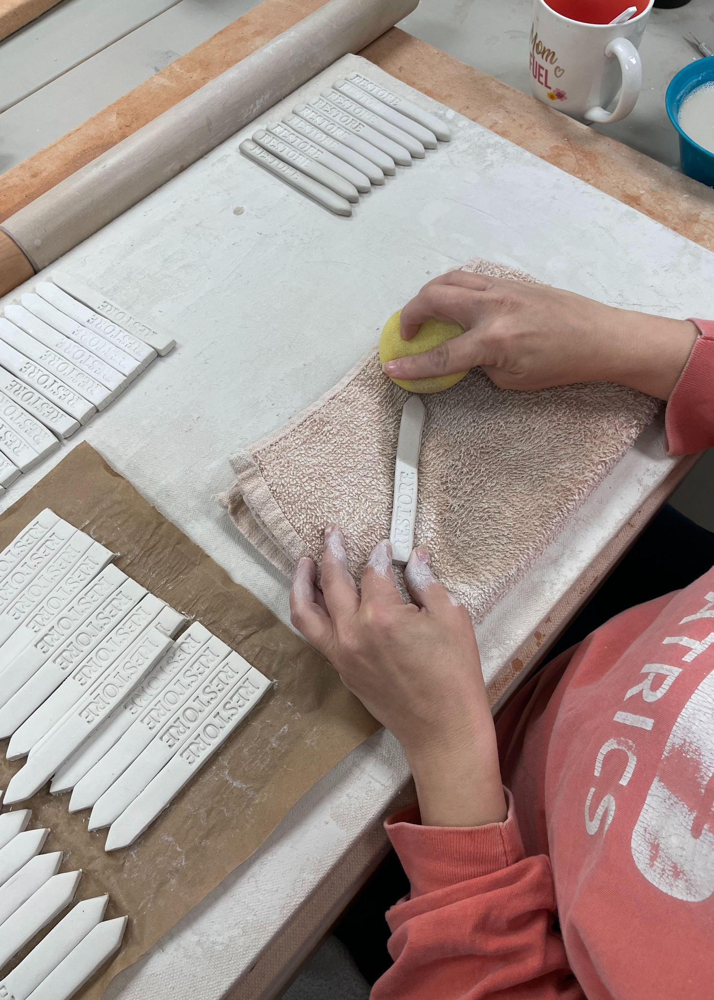 Window Planter Trio and Tray + Ceramic Garden Stakes | Set of 3