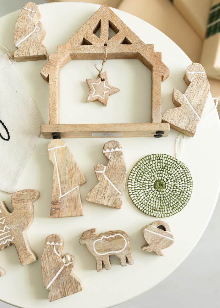Hand-Carved Mango Wood Nativity | 10 pieces