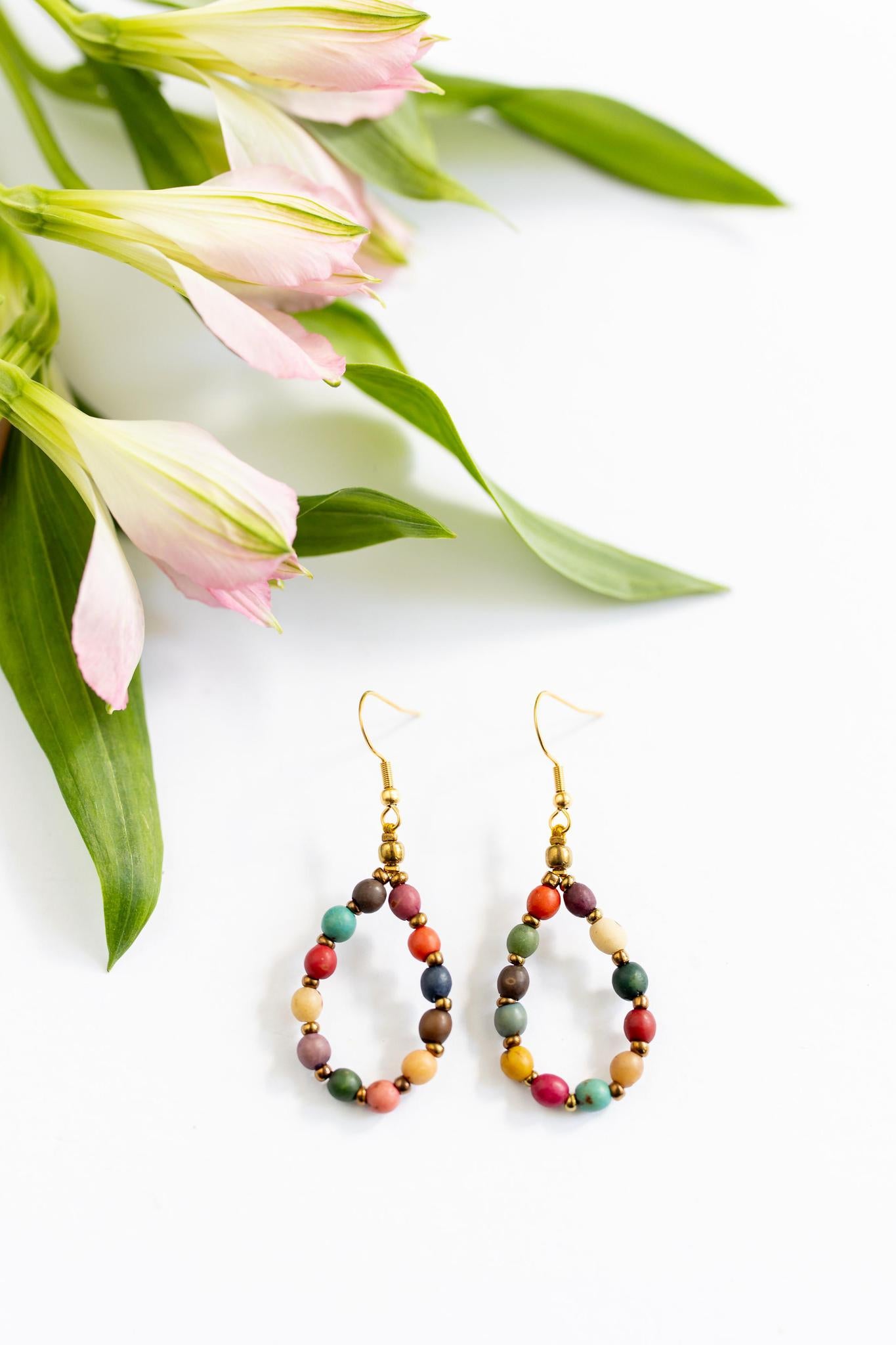Terra Tones Beaded Drop