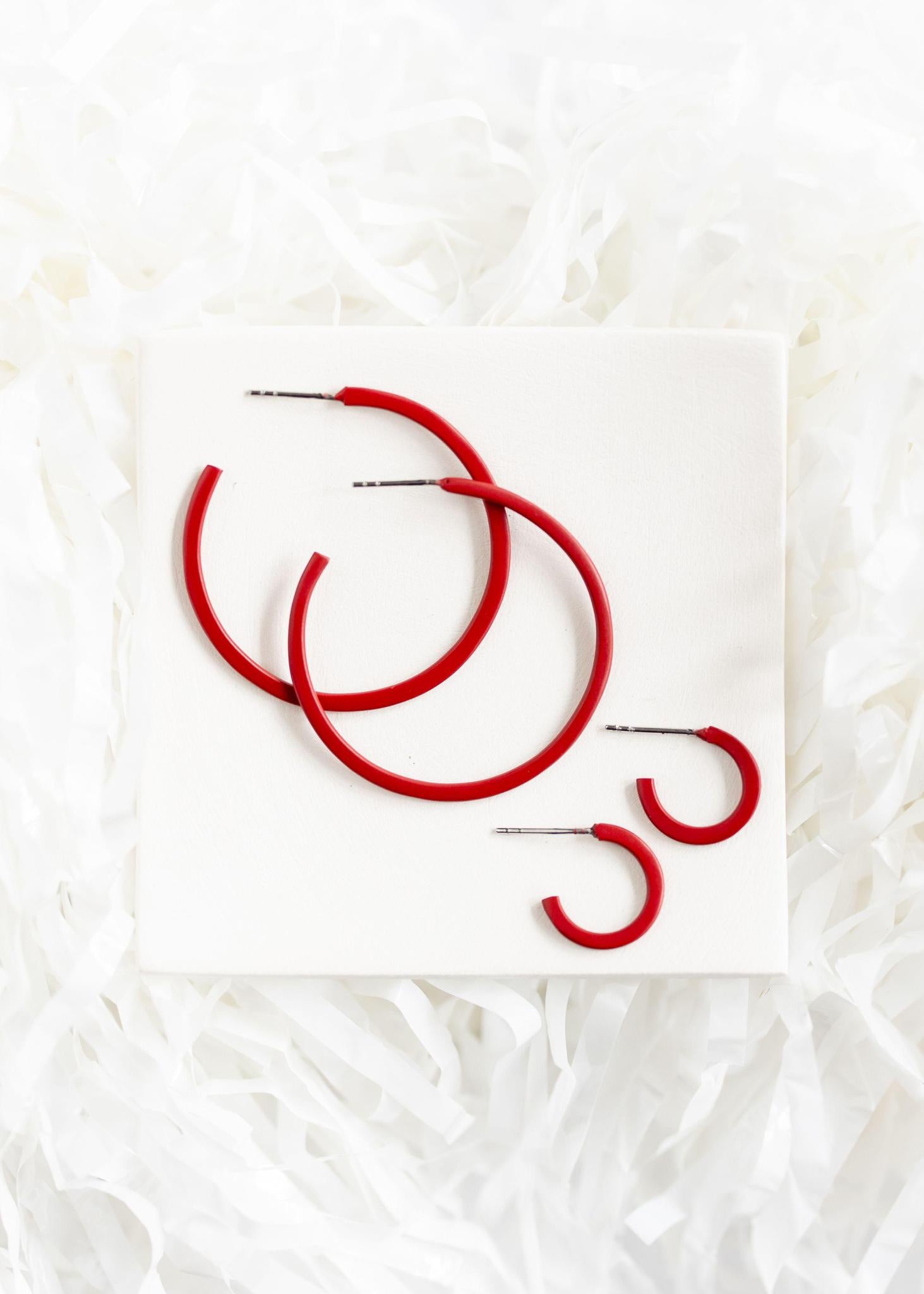 Red | Medium Game Day Hoops - Mercy House Global