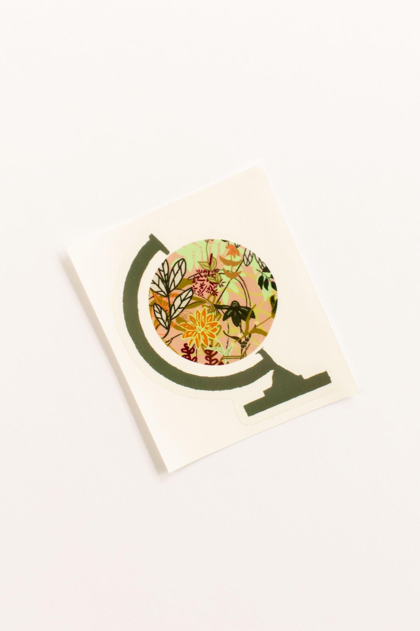 Floral Globe Sticker - Mercy House Global