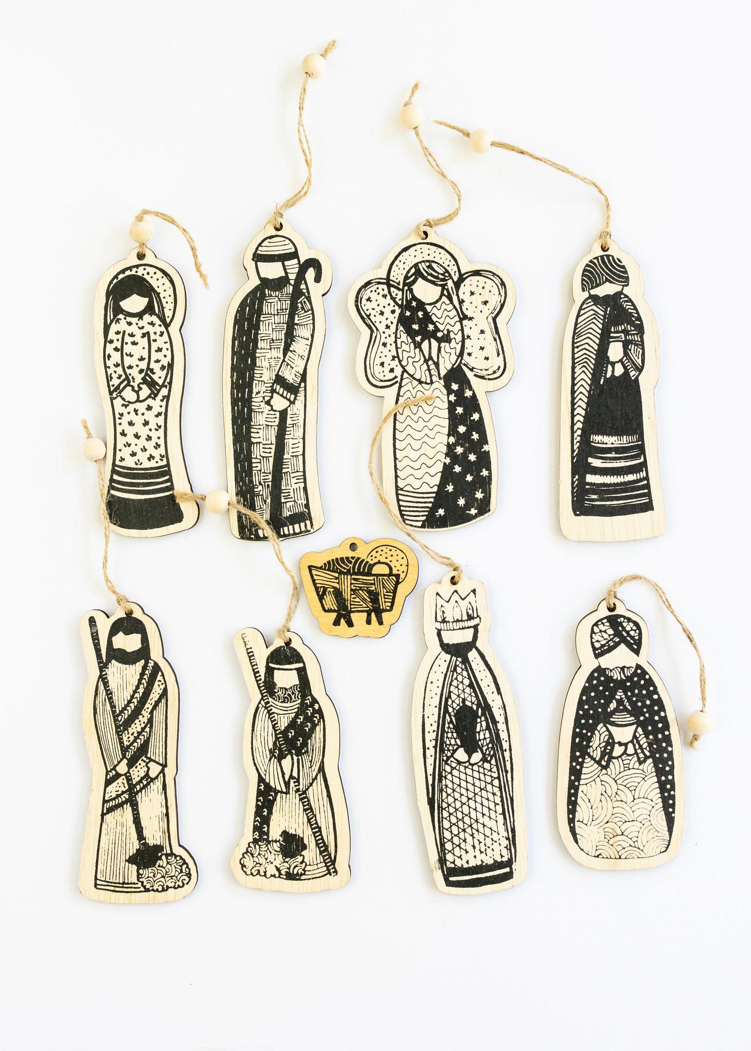 Nativity Ornaments | Set of 9