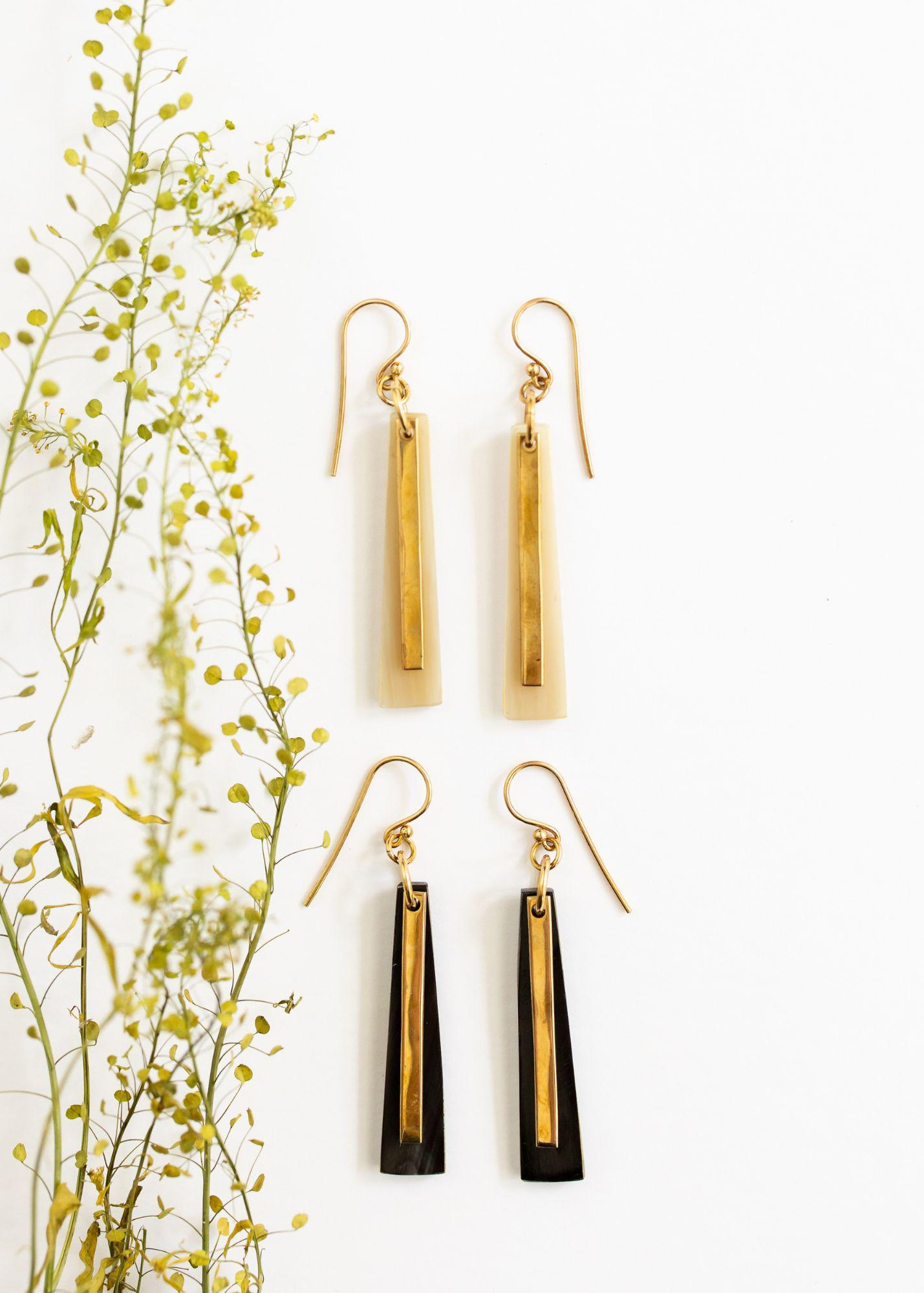 Deco Horn Dangle Earrings