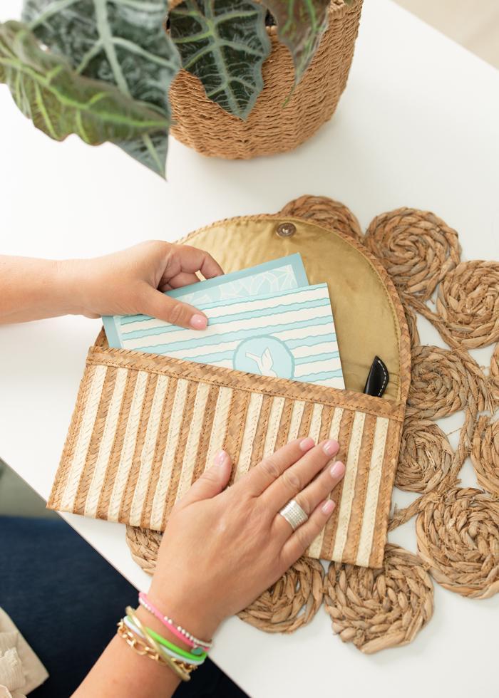 Handwoven Straw Clutch - Mercy House Global