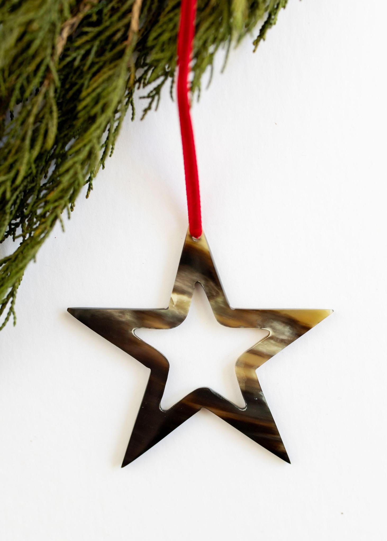 Open Star Horn Ornament