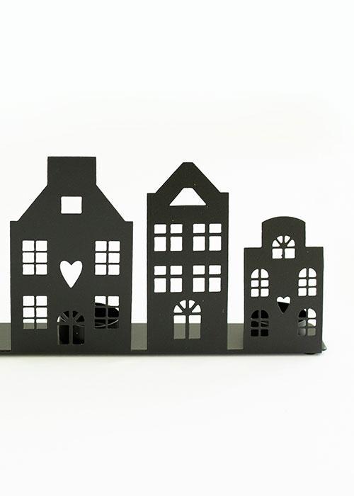 Cityscape Silhouette Candle Holder