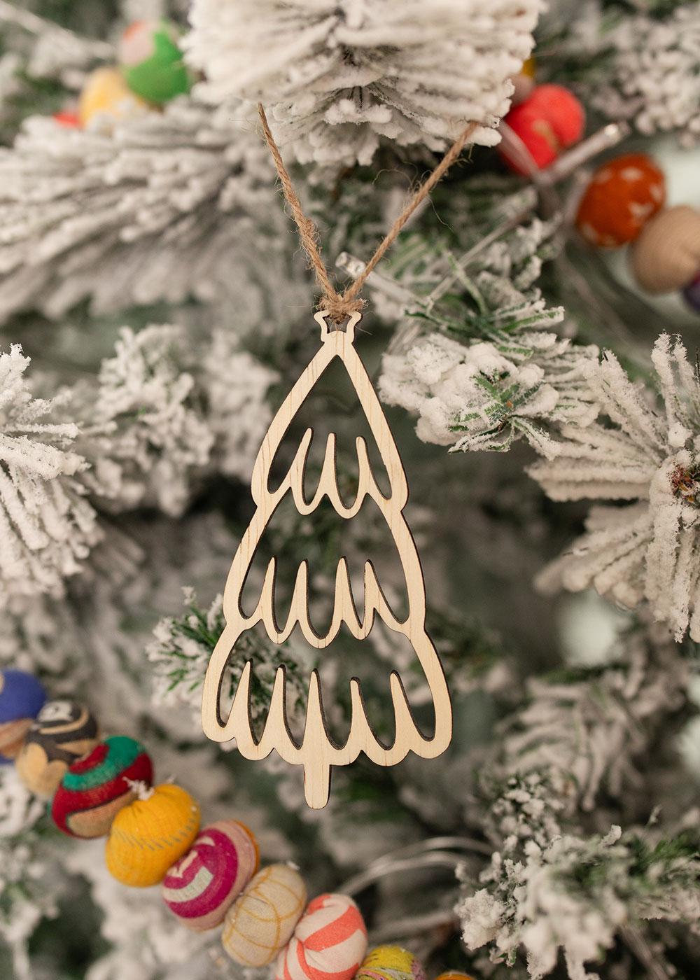 Wooden Christmas Tree Ornament