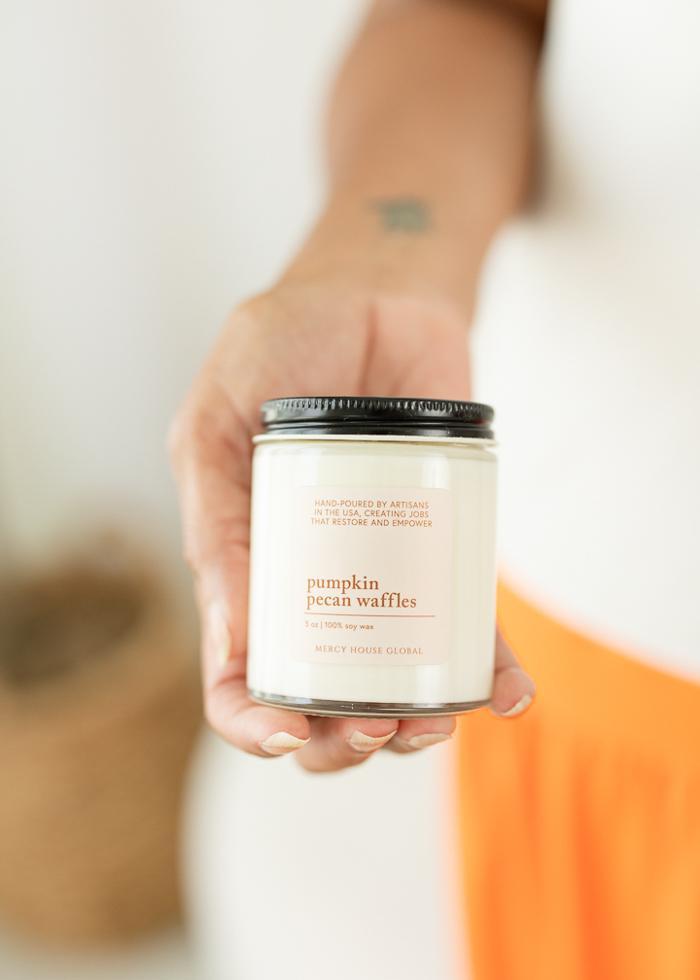 Pumpkin Pecan Waffles | 5 oz Glass Jar - Mercy House Global