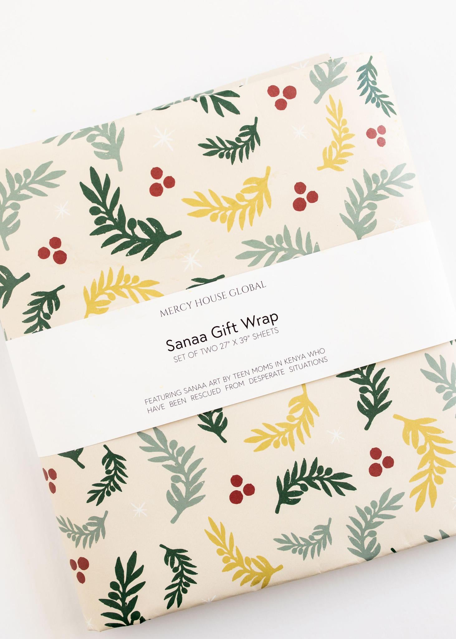 Sanaa Gift Wrap | Frosted Juniper