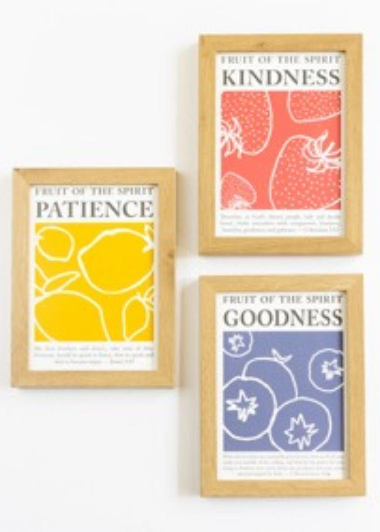 Fruit of the Spirit Prints | Patience, Kindness, Goodness