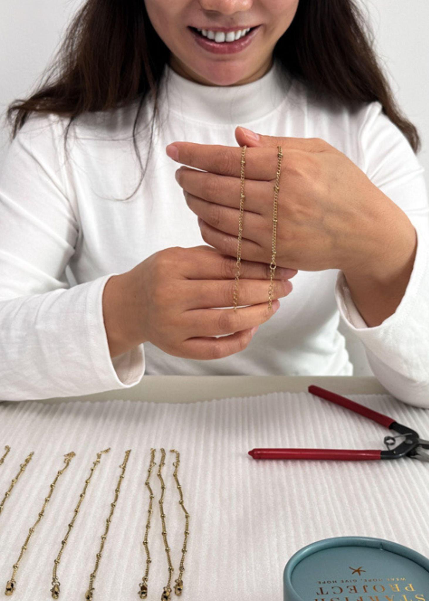 Gold Bead Chain Bracelet