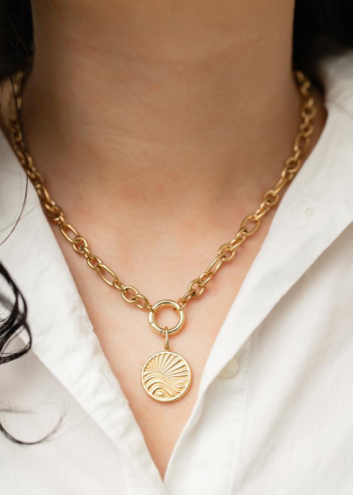 Chunky Gold Charm Necklace