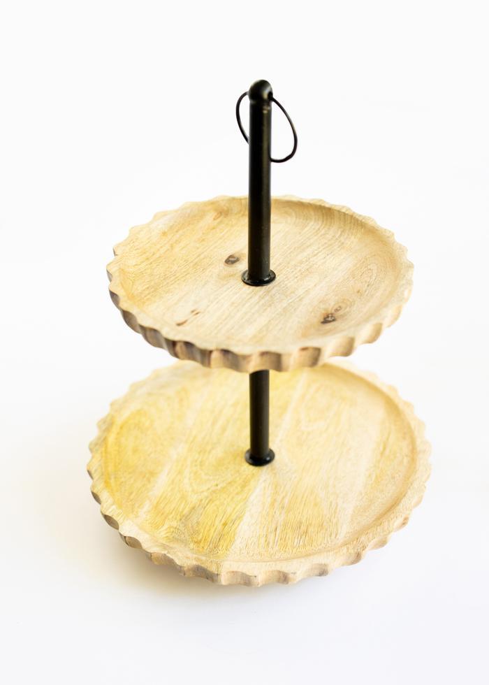 Hand-carved Tiered Wooden Tray - Mercy House Global