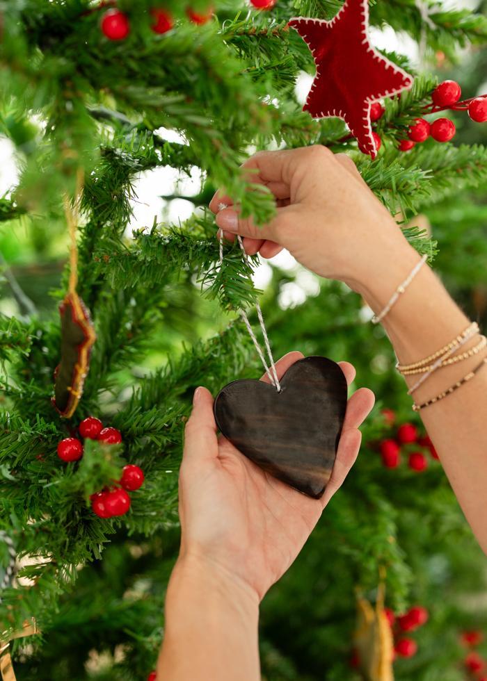 Natural Horn Heart Ornament - Mercy House Global