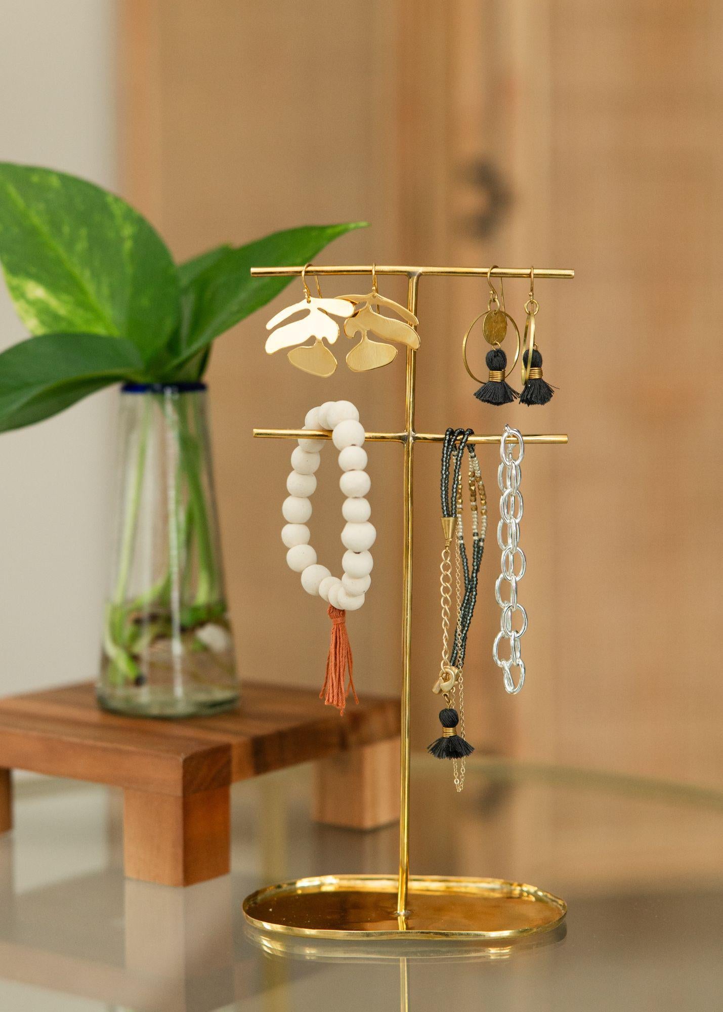 Modern Brass Jewelry Organizer