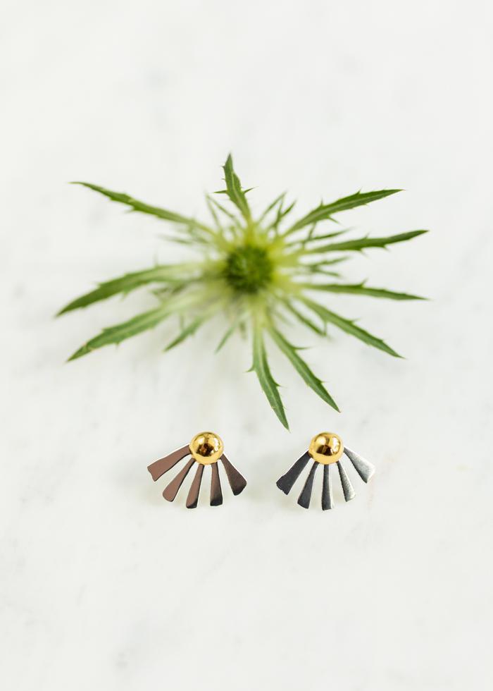 Mixed Metal Fan Studs