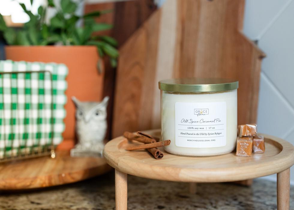 All Spice Caramel Pie Candle | 17 oz Grace Flame