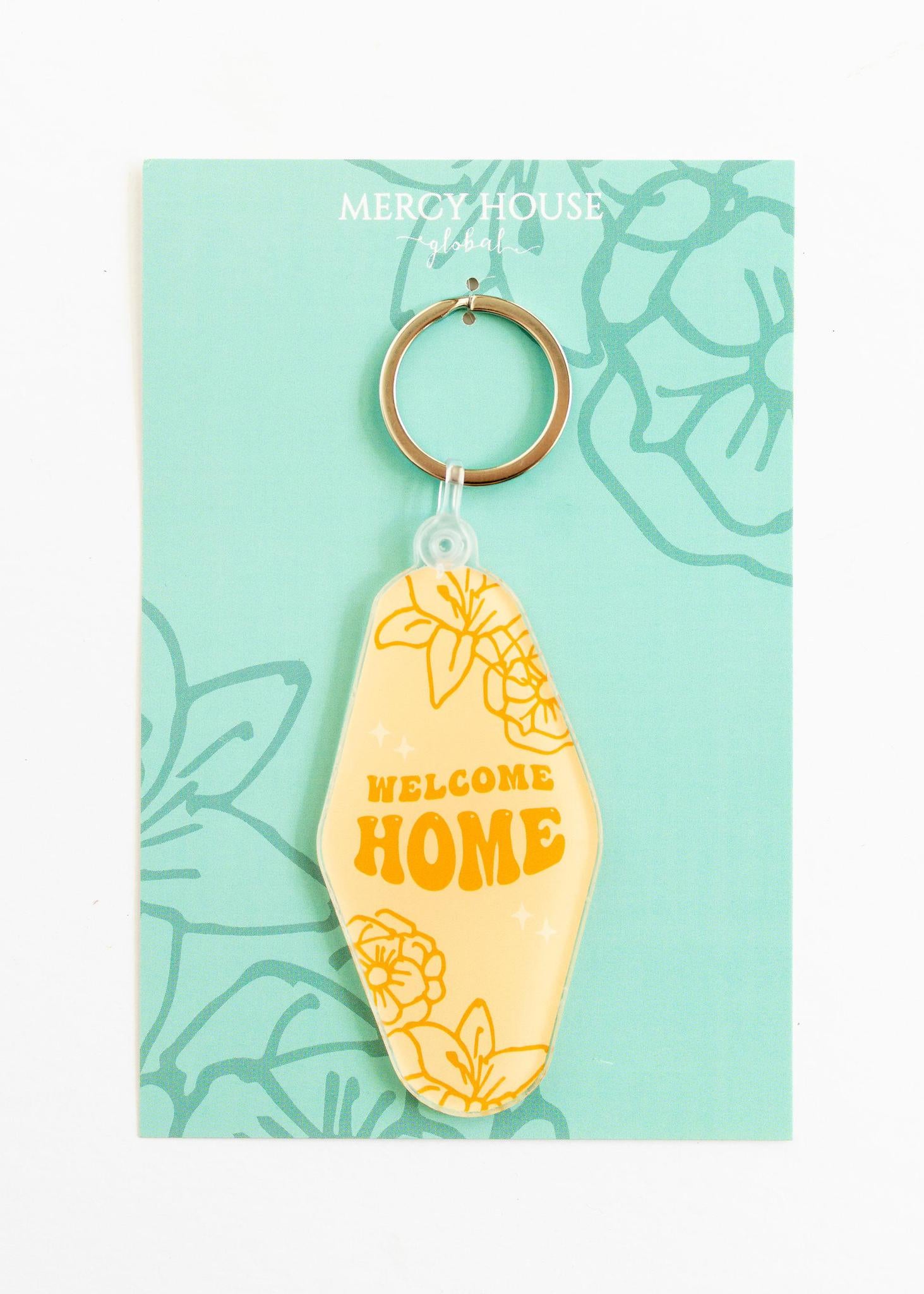 Welcome Home | Retro Hotel Keychain