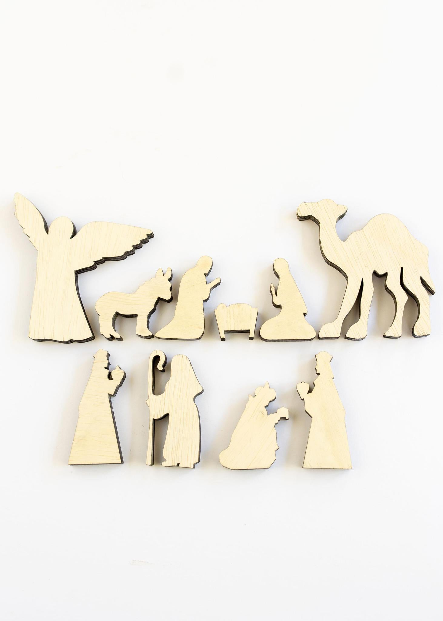 Interactive Wooden Nativity | Set of 10