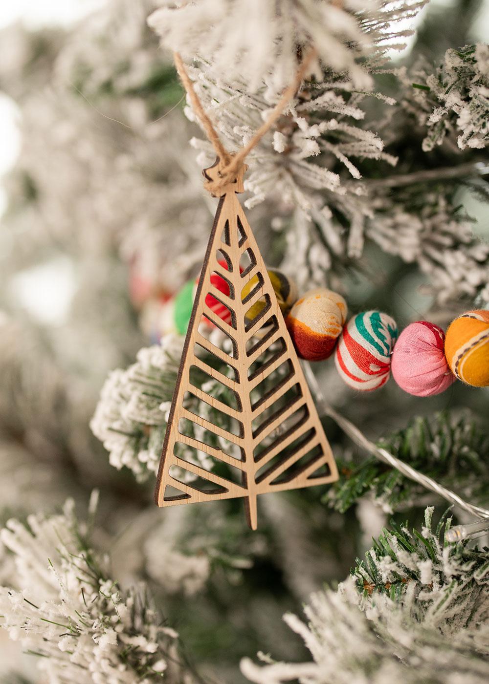 Wooden Christmas Tree Ornament