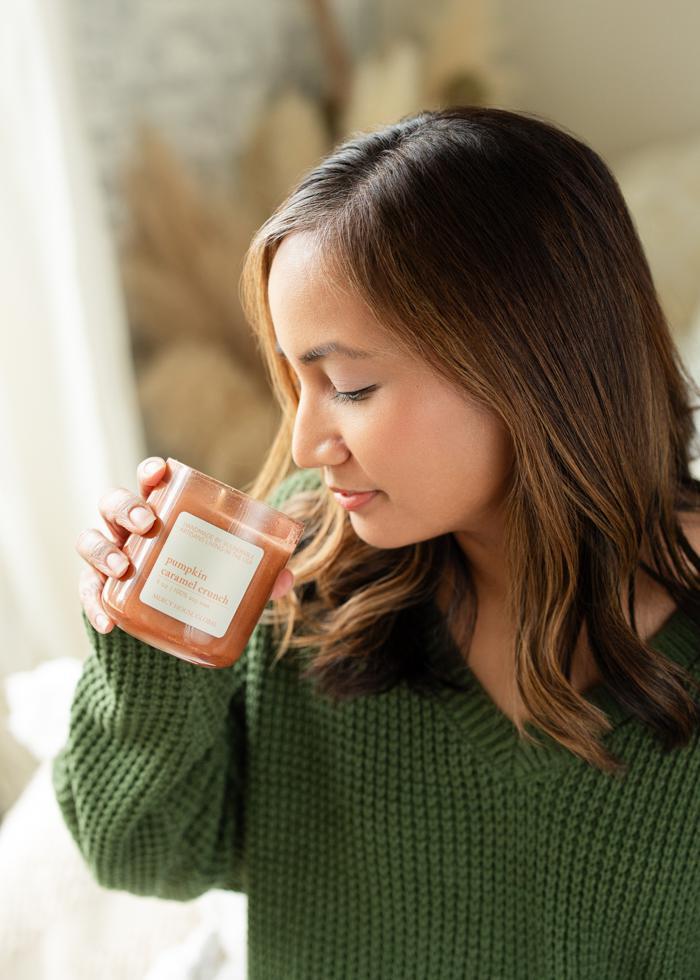 Pumpkin Caramel Crunch Candle  | 9 oz Amber Jar
