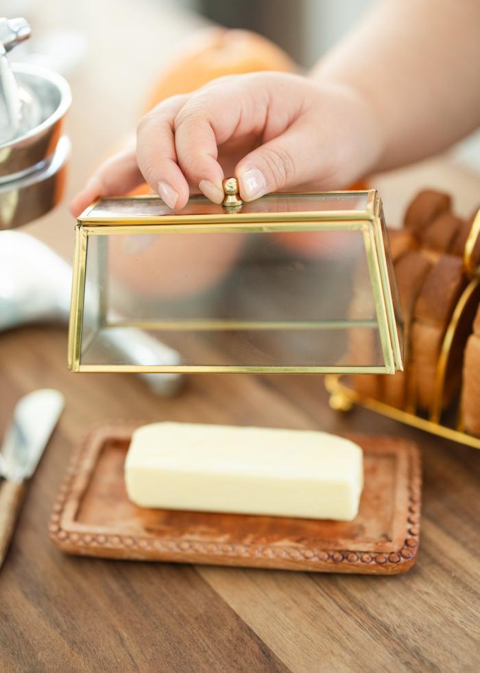 Glass + Mango Wood Butter Dish - Mercy House Global