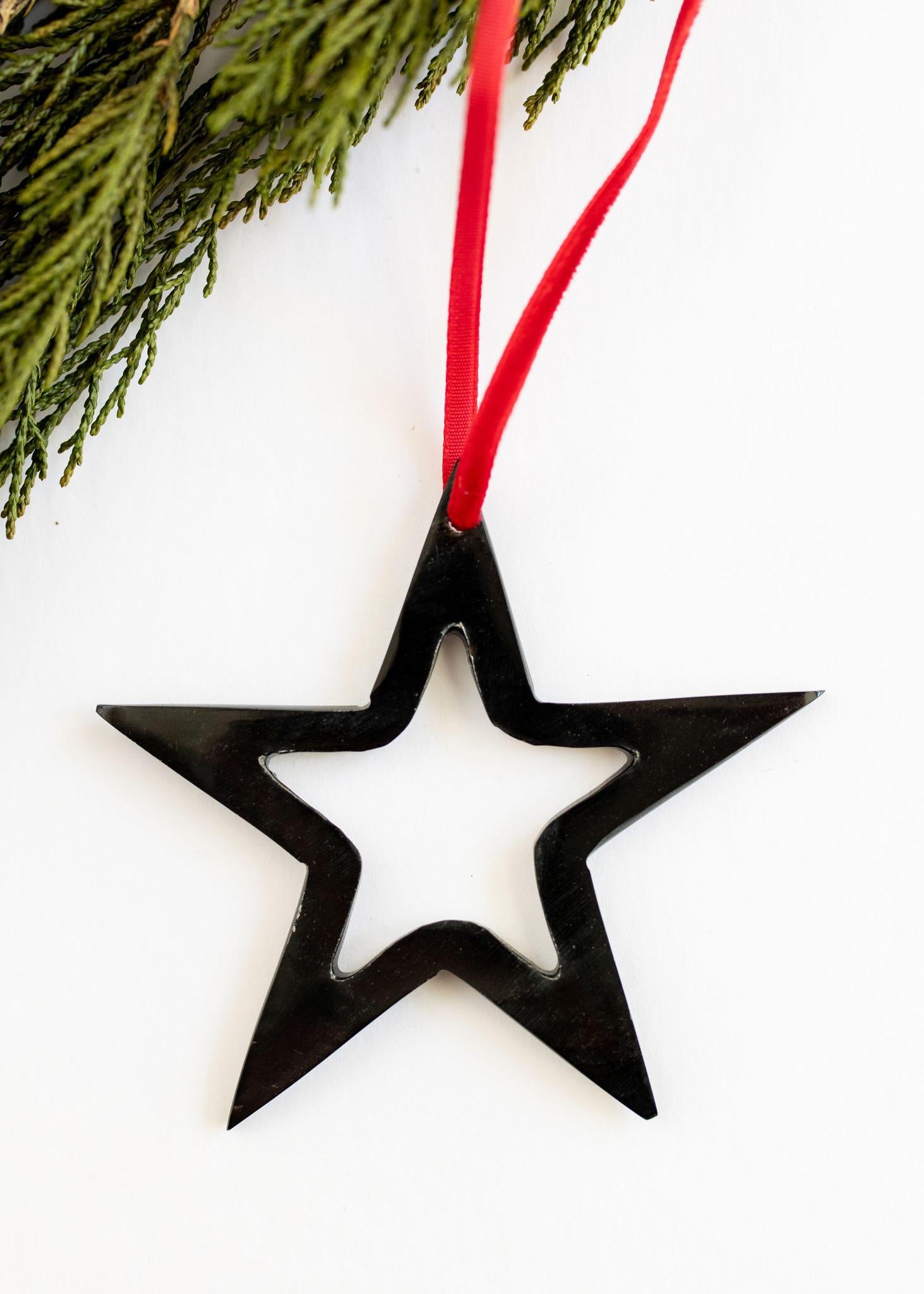 Open Star Horn Ornament