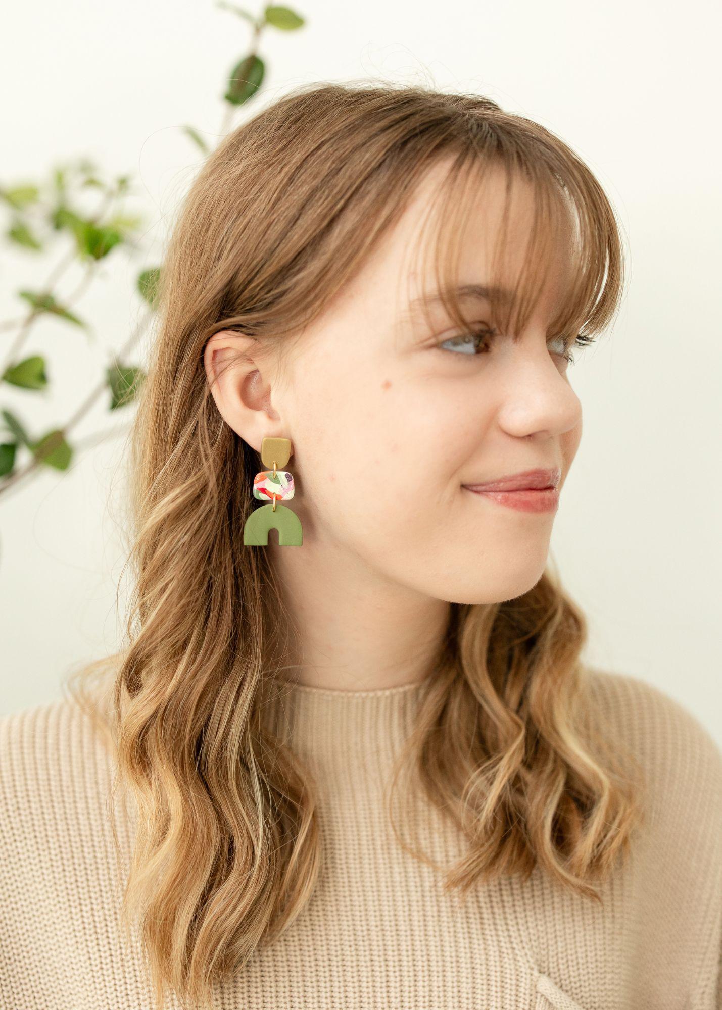 Hand-Painted ABIDE Earrings