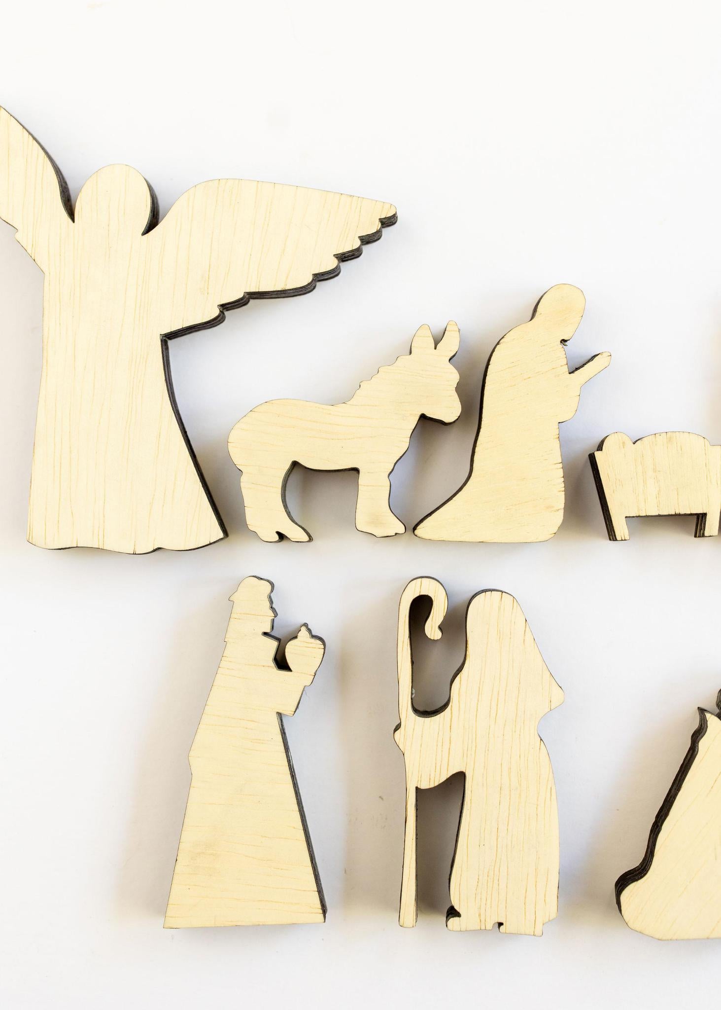 Interactive Wooden Nativity | Set of 10