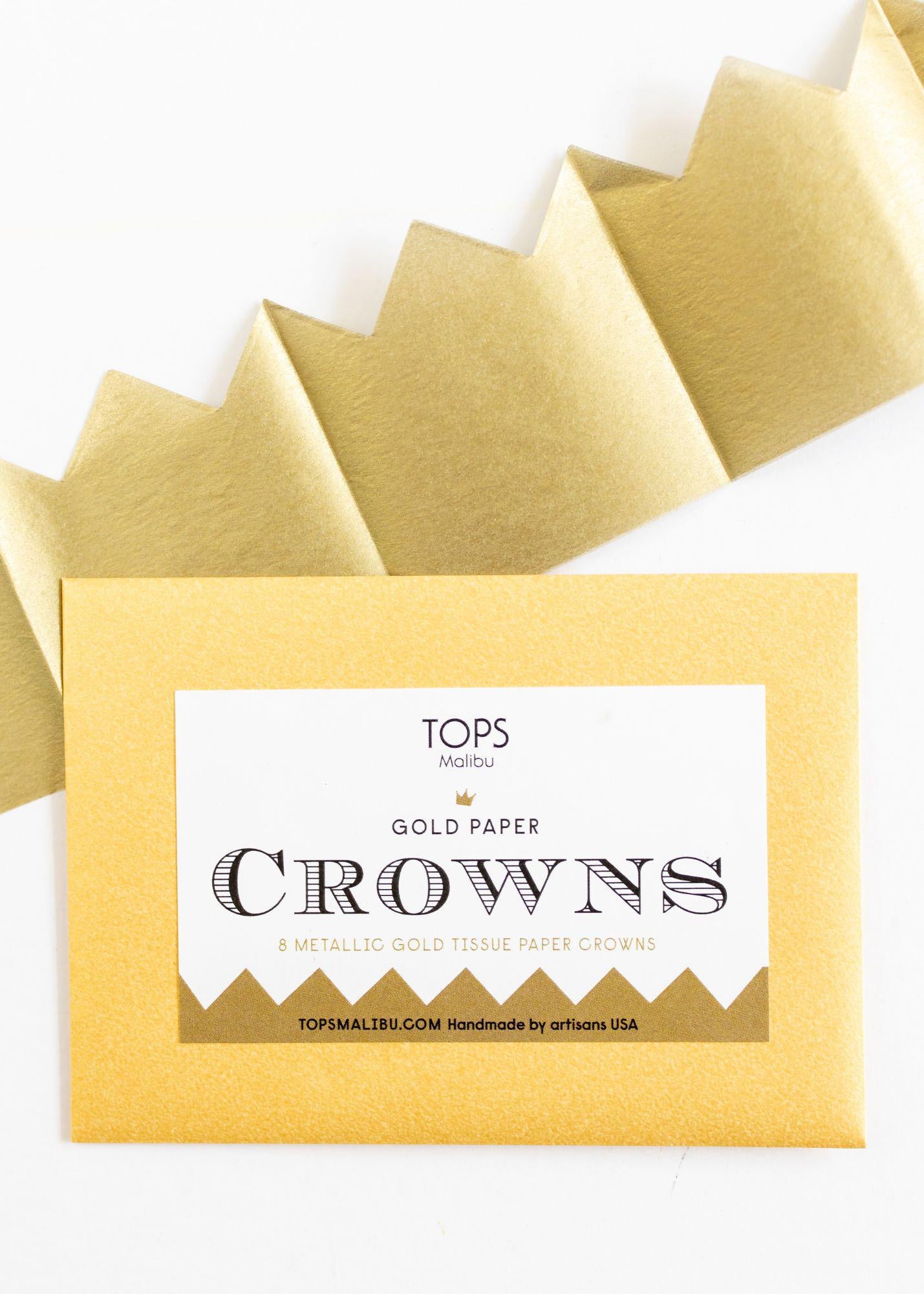 Gold Metallic Paper Crowns