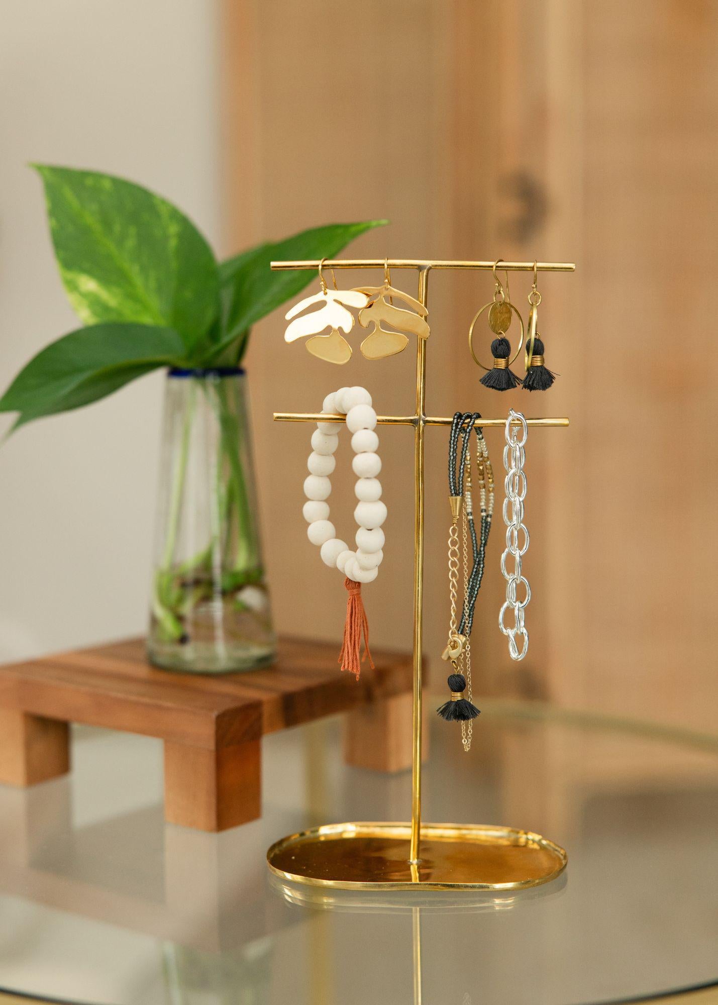 Modern Brass Jewelry Organizer