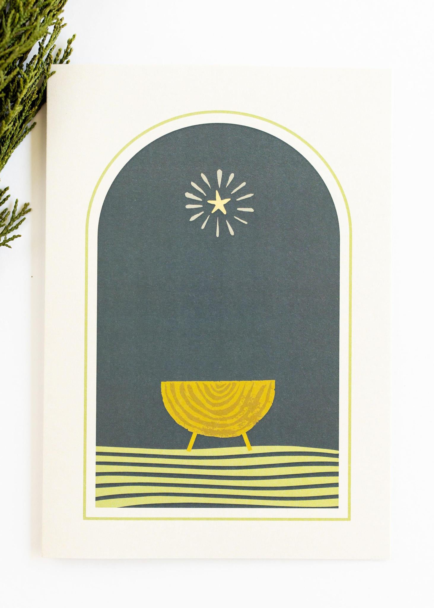 Manger Greeting Card