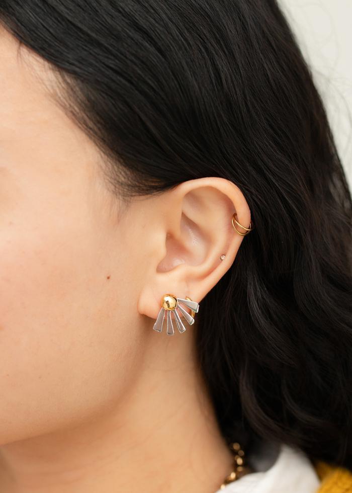 Mixed Metal Fan Studs