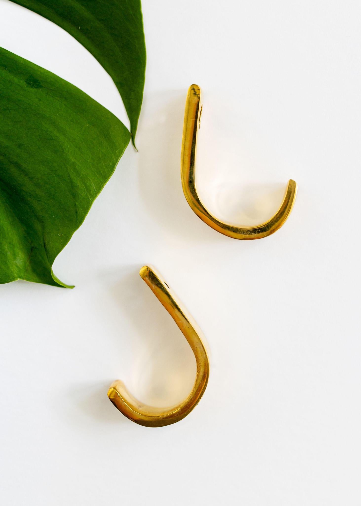 Brass Hooks | Set of 2