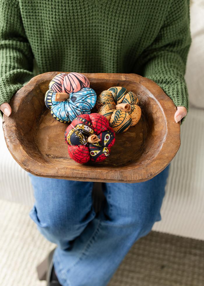 Mini Kitenge Pumpkins | Set of 3