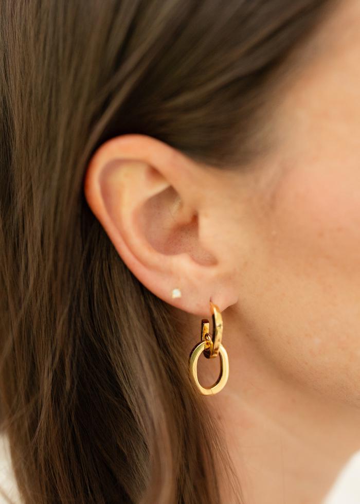 Oval Link Earrings | Gold