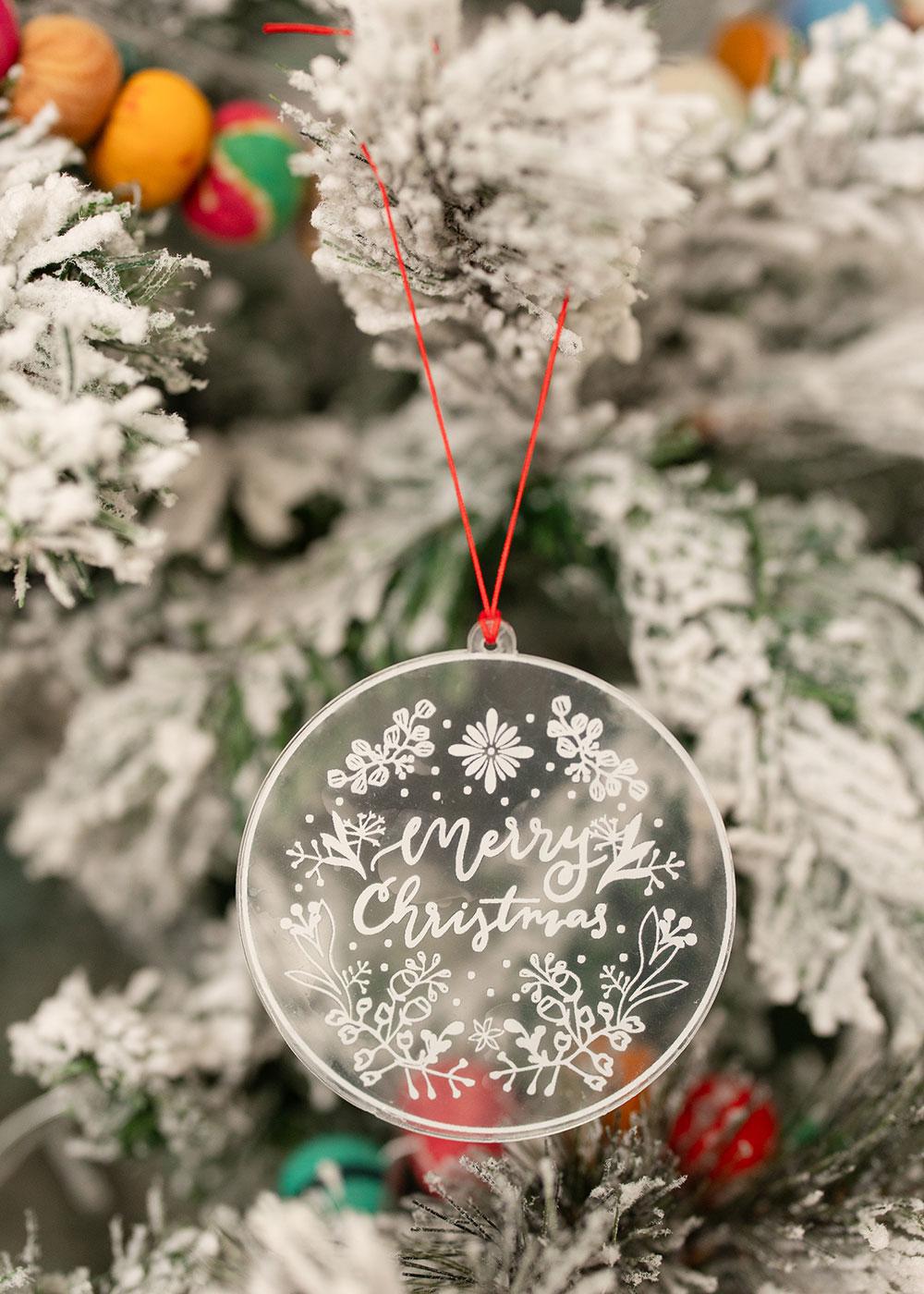 Merry Christmas Acrylic Ornament