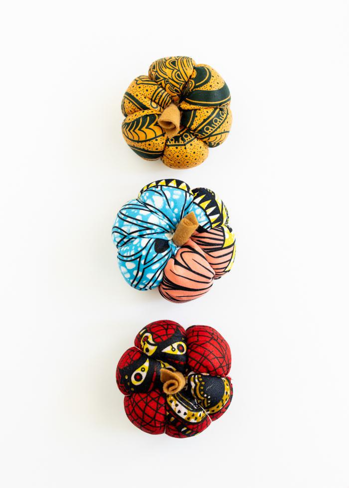 Mini Kitenge Pumpkins | Set of 3