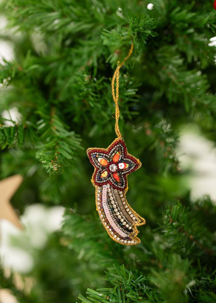 Shooting Star Beaded Ornament
