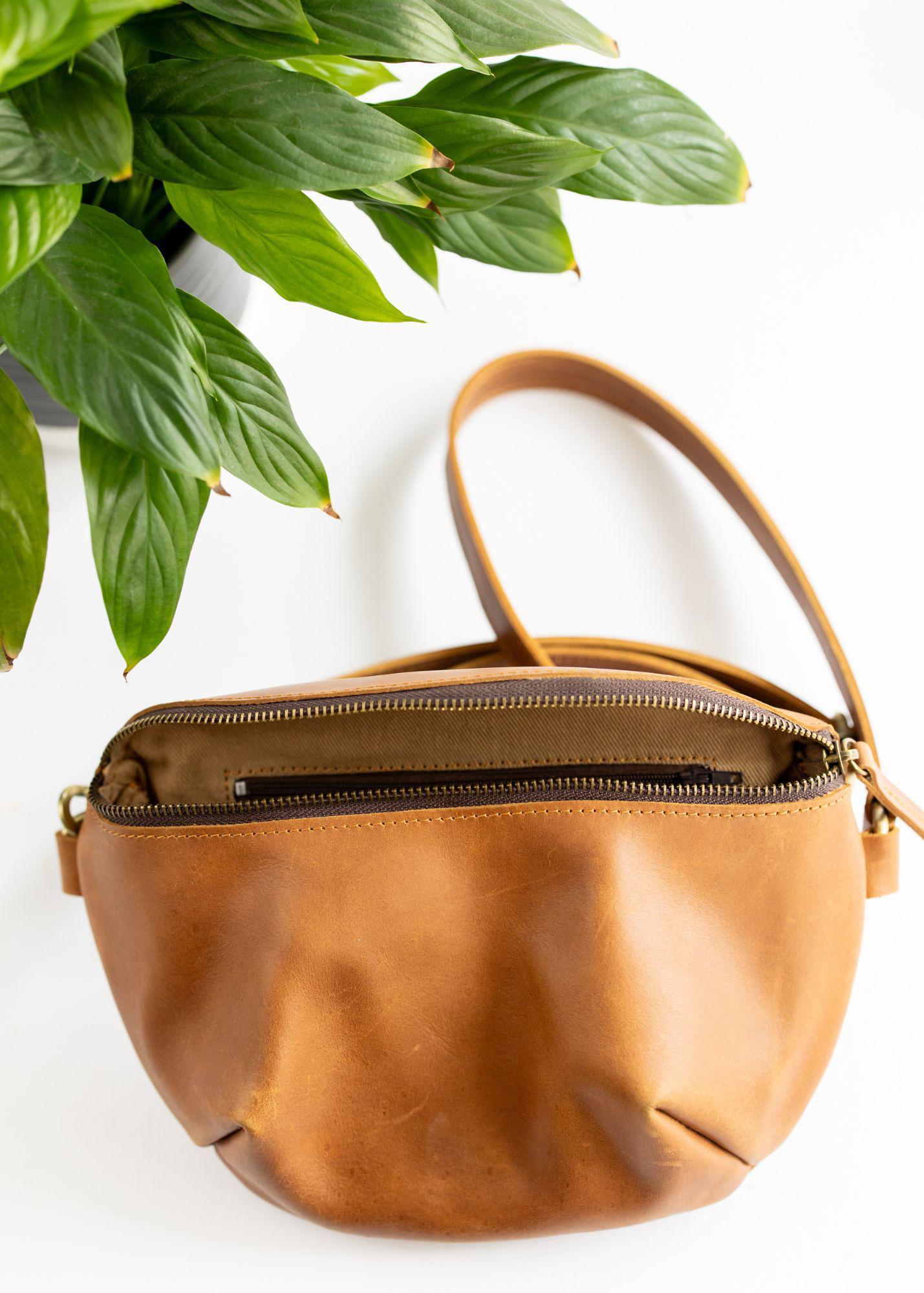 Brown Leather Crossbody Bag