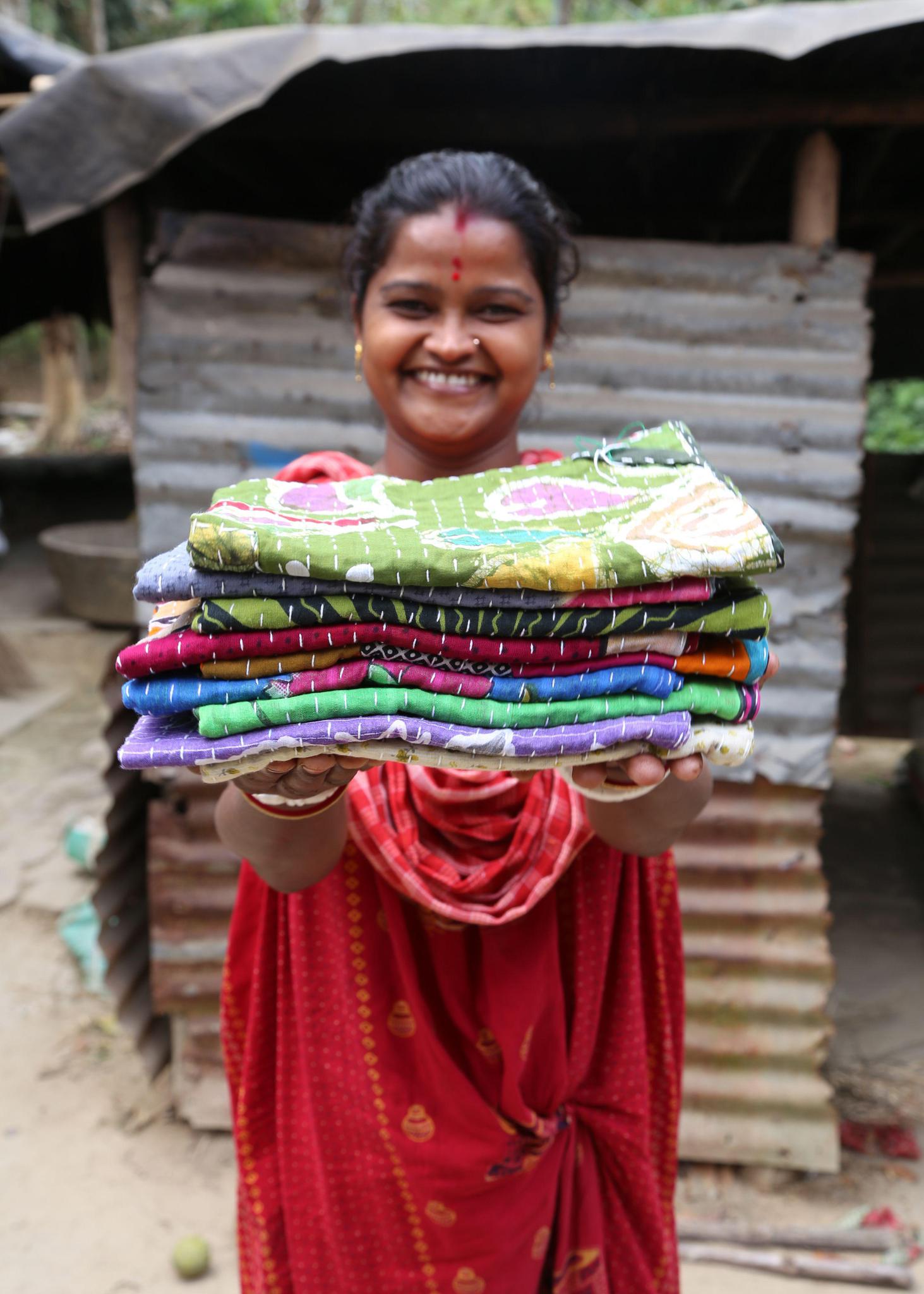 Kantha Triangle Bunting