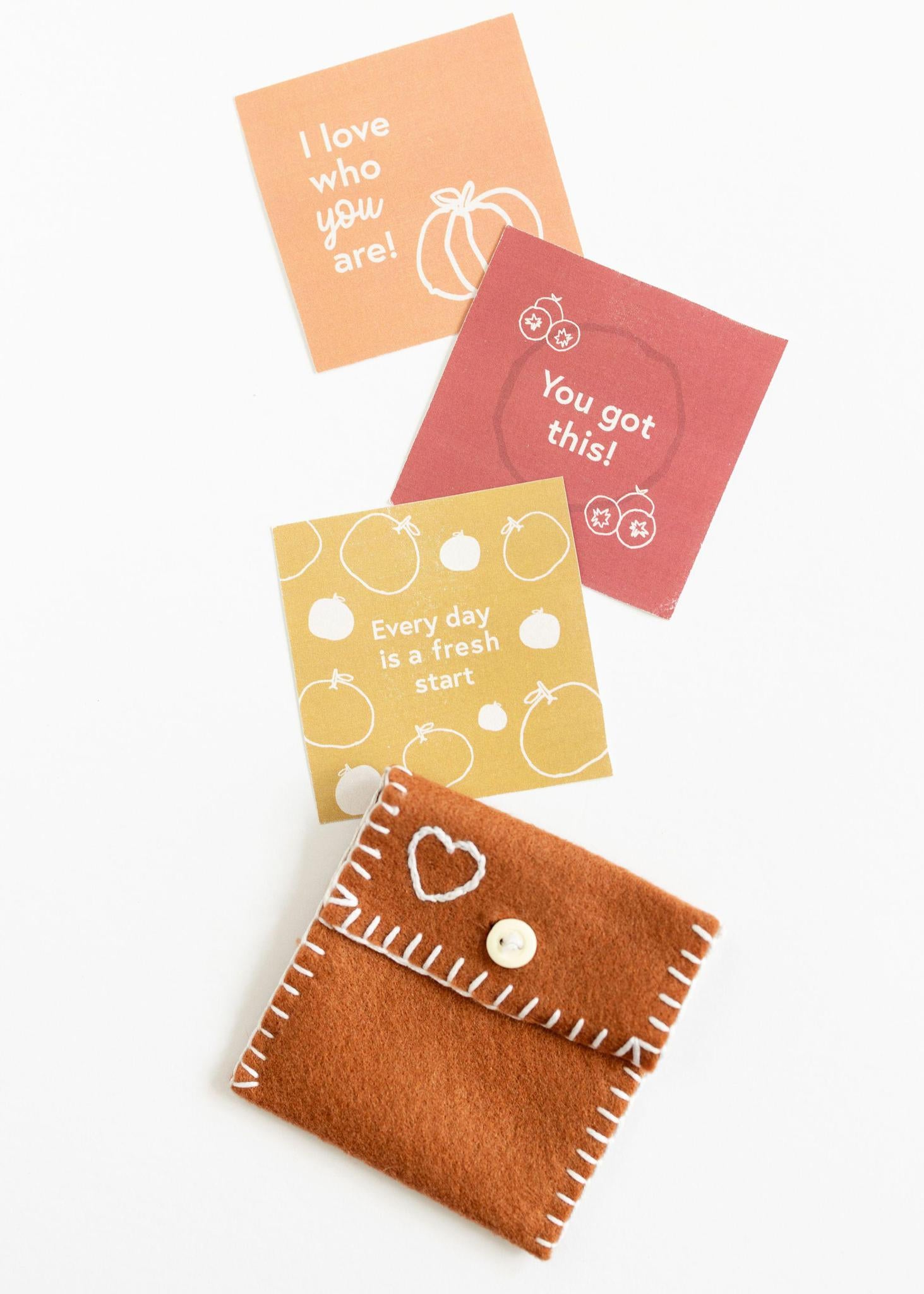 Felt Envelope + Mini Inspirational Cards