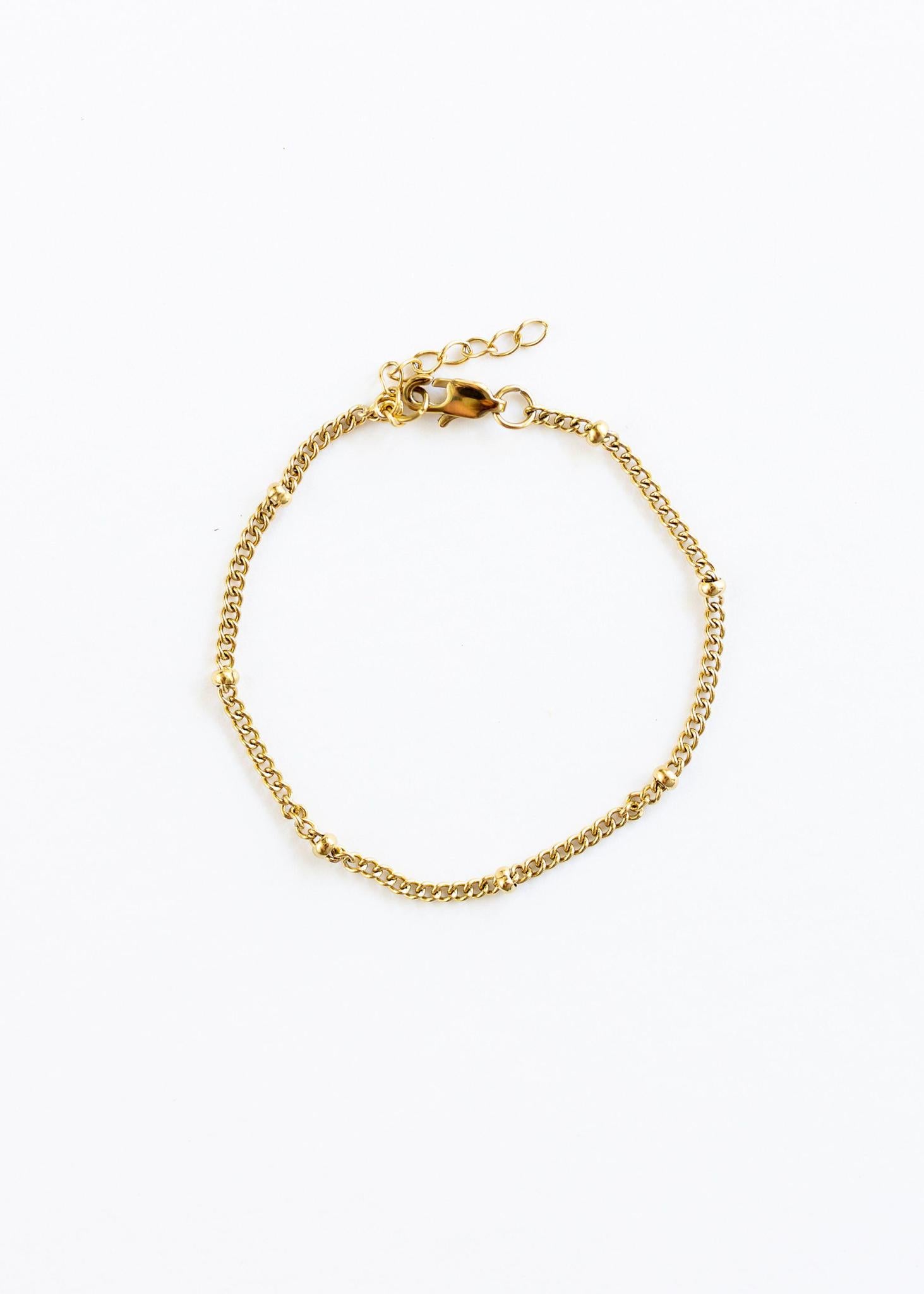 Gold Bead Chain Bracelet