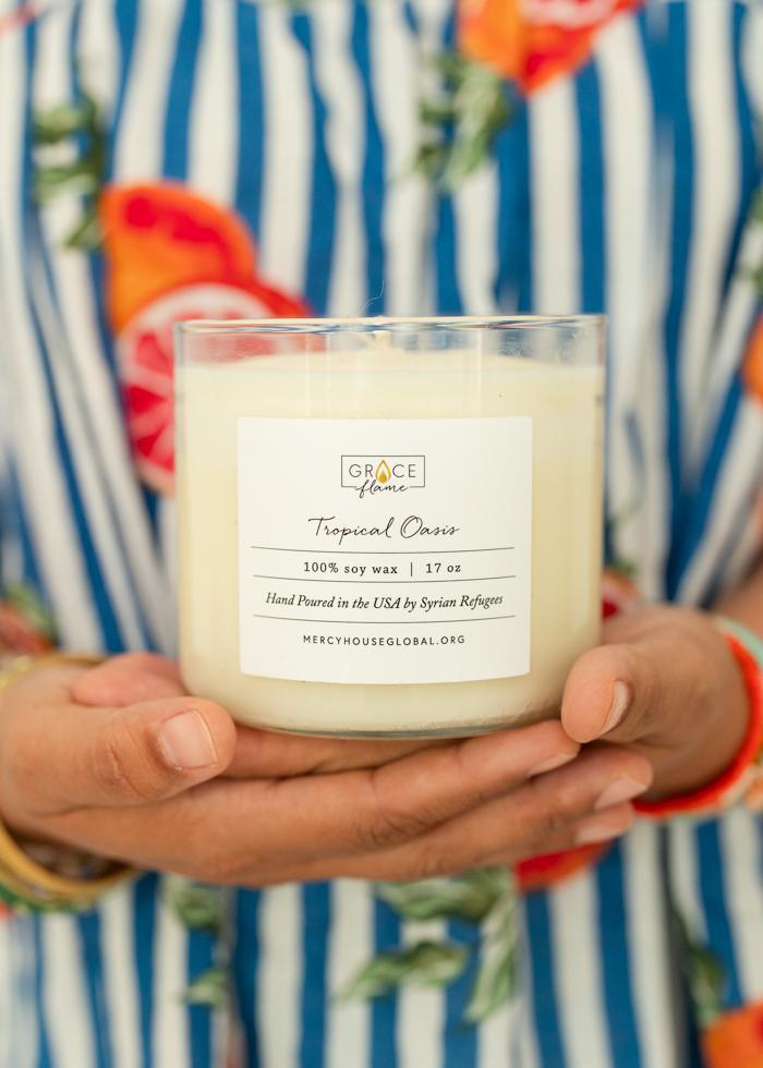 Tropical Oasis Candle | 17 oz. Grace Flame
