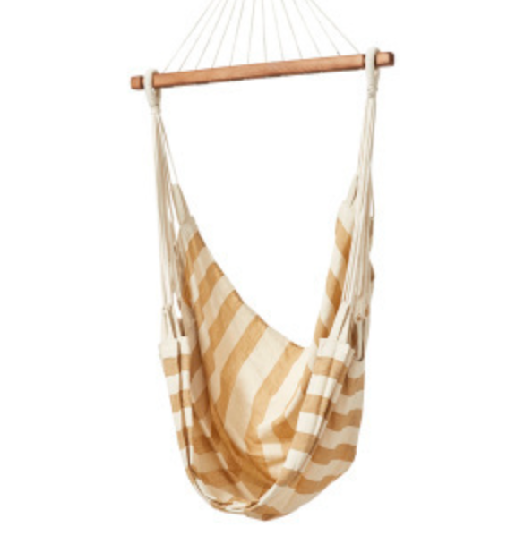 Tan & White Hammock Chair