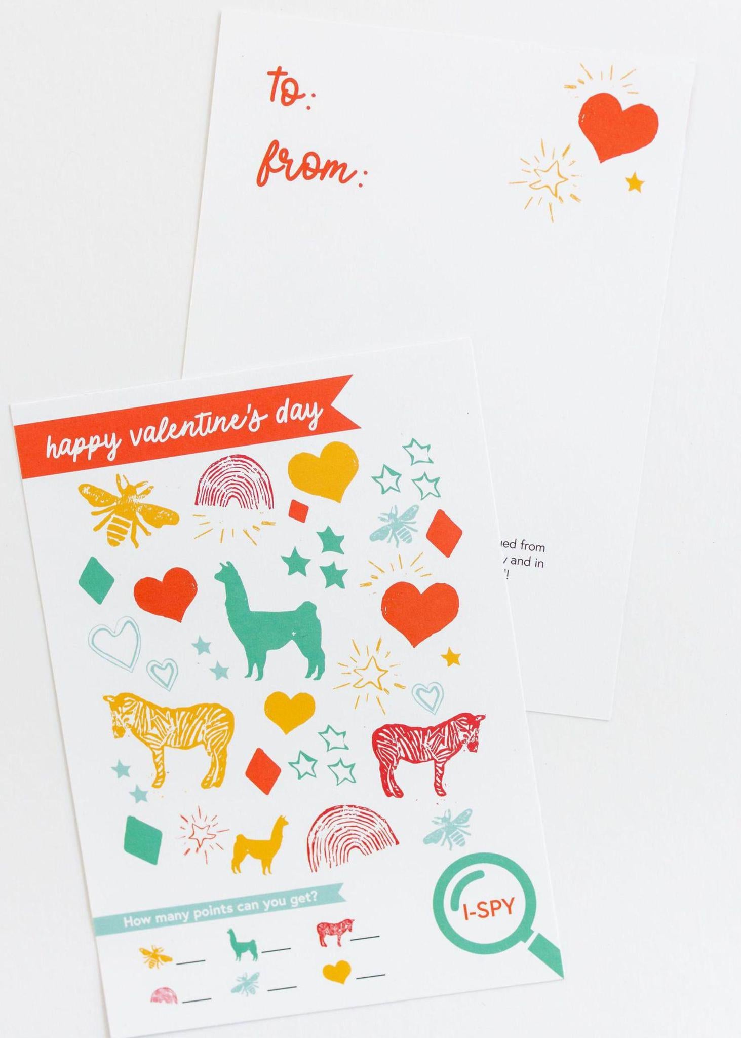 I Spy Valentine's Card | Set of 25